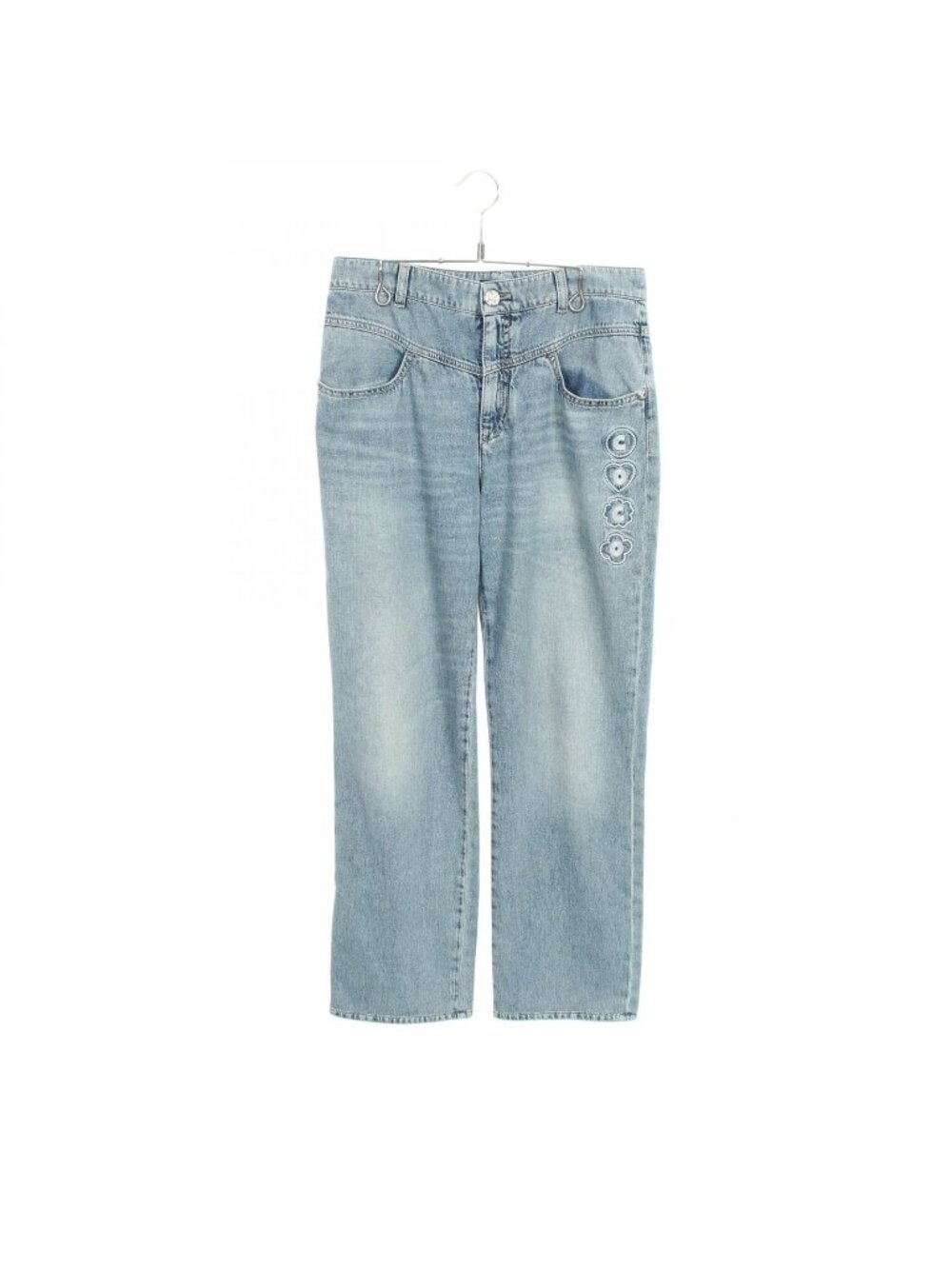 Chanel Denim Pants Logo Cotton